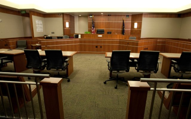 An empty courtroom